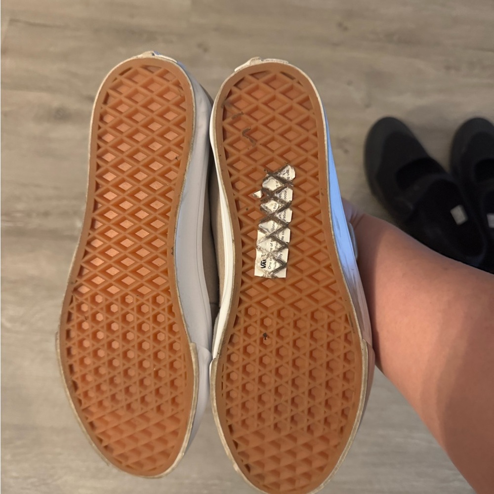 Vans Grey and White Mary Jane Sneakers - Picture 3 of 6